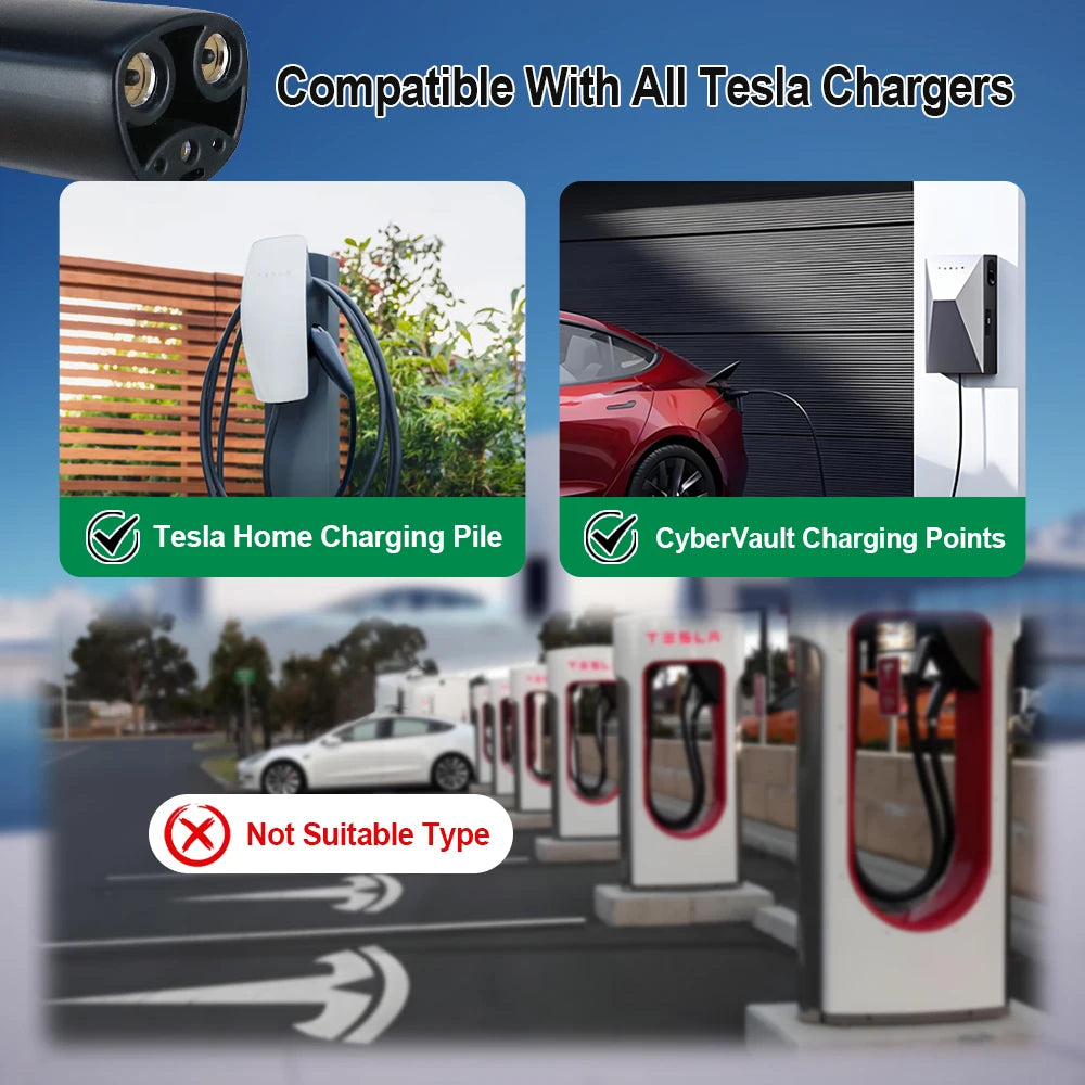 Adaptador EV Chiefleed 32A apto para Tesla a GBT, conector de carga compatible con todos los coches estándar GBT