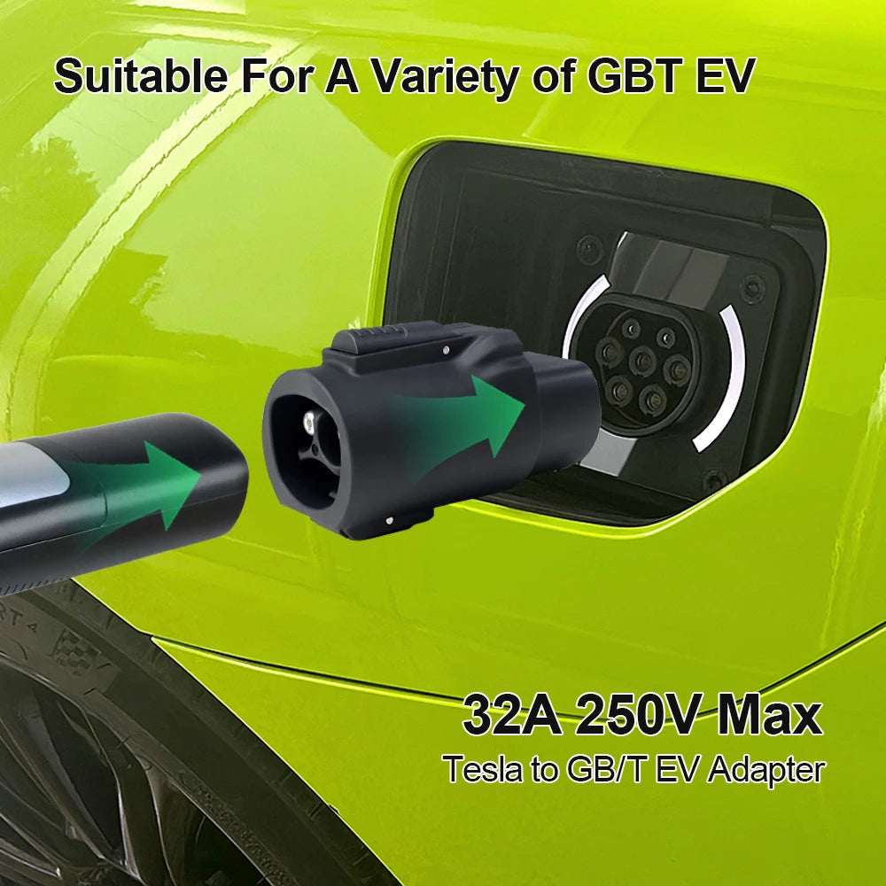 Adaptador EV Chiefleed 32A apto para Tesla a GBT, conector de carga compatible con todos los coches estándar GBT