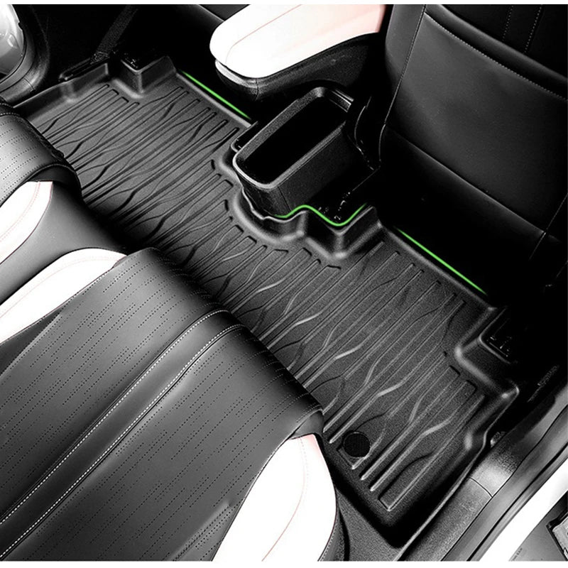 Alfombrillas de coche para BYD Dolphin Mini Seagulls EV 2024, alfombrillas de maletero, alfombra antideslizante impermeable, Protector de asiento trasero, bandeja de revestimiento de maletero