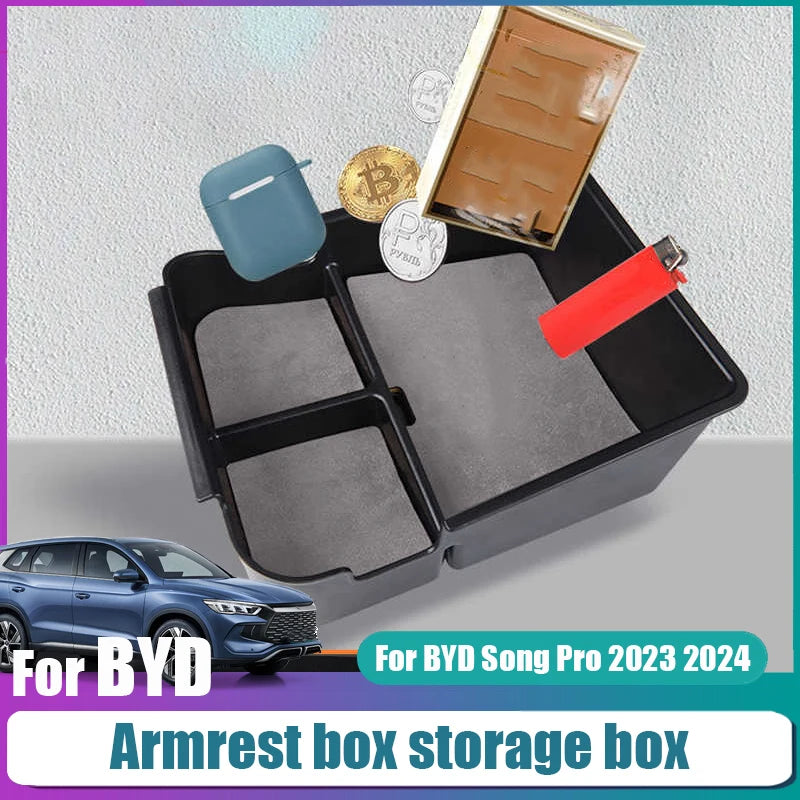 For BYD Song Pro 2023 2024 Central control armrest box storage box Classification storage box Automotive interior modification