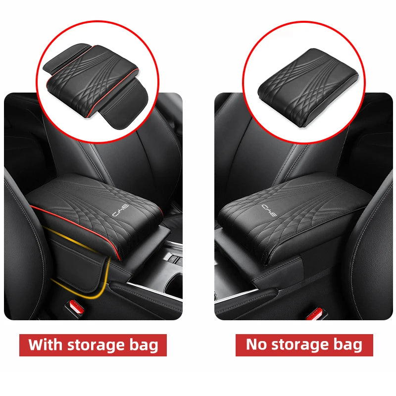 Para BYD Dolphin Song Shark Atto3 DM nueva caja de reposabrazos de coche almohadilla para aumentar la altura bolsa de almacenamiento de reposabrazos medio de coche almohadilla protectora