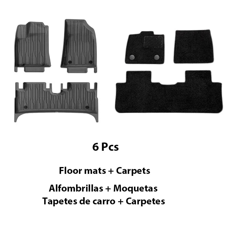 Alfombrillas de coche para BYD Dolphin Mini Seagulls EV 2024, alfombrillas de maletero, alfombra antideslizante impermeable, Protector de asiento trasero, bandeja de revestimiento de maletero