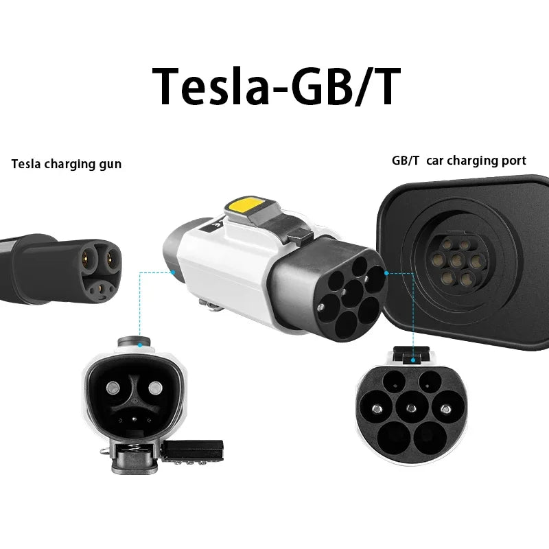 Adaptador EV 32A apto para adaptador Tesla a GBT conector de carga apto con todos los coches estándar GBT