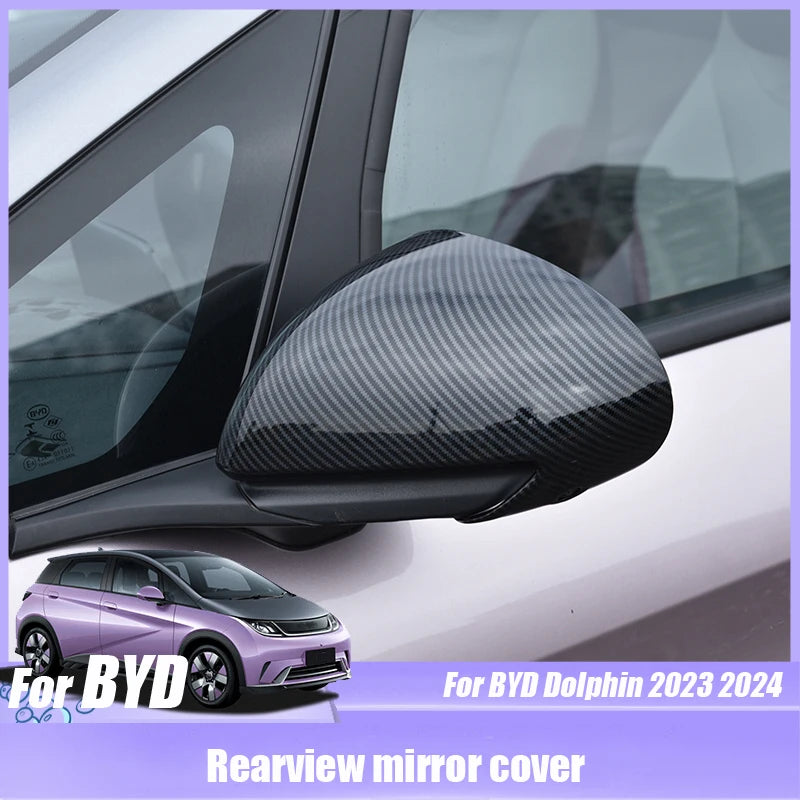 Para BYD Dolphin 2023 2024 espejo retrovisor cubierta protectora decorativa cubierta de espejo inverso modificación exterior automotriz