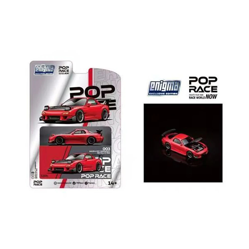 Mazda RX7 RE Amemiya cuerpo ancho POP RACE 1:64 miniaturas a escala verdadera aleación modelo fundido a presión colección de coches Xcartoys