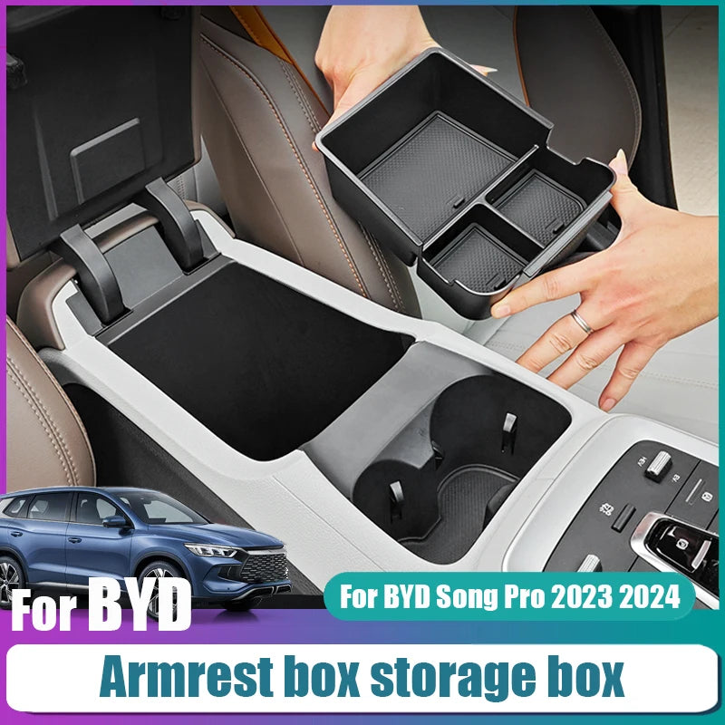 For BYD Song Pro 2023 2024 Central control armrest box storage box Classification storage box Automotive interior modification