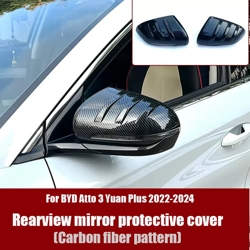 Cubierta protectora para espejo retrovisor, accesorio resistente a los arañazos, para BYD Atto 3 Yuan Plus 2022 2023 2024