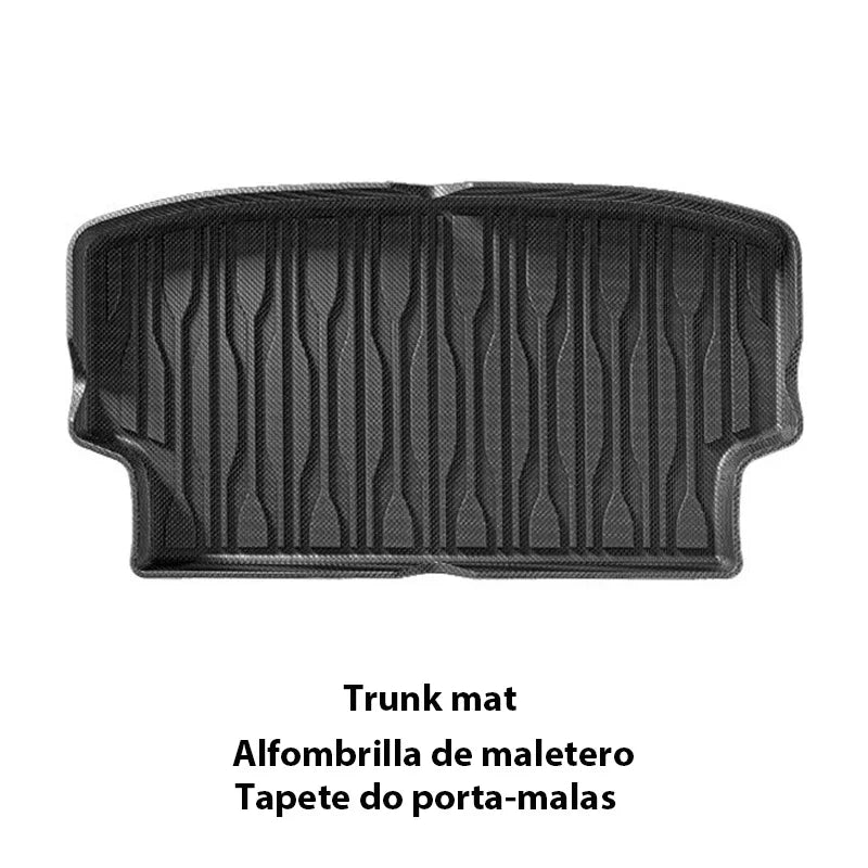 Alfombrillas de coche para BYD Dolphin Mini Seagulls EV 2024, alfombrillas de maletero, alfombra antideslizante impermeable, Protector de asiento trasero, bandeja de revestimiento de maletero