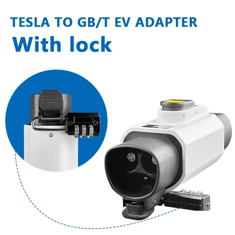 Adaptador EV 32A apto para adaptador Tesla a GBT conector de carga apto con todos los coches estándar GBT