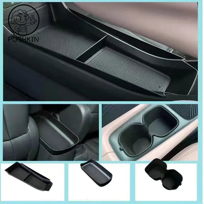 Caja de almacenamiento de artículos diversos para BYD Seagull Dolphin MINI 2023 2024, Control Central, portavasos, pantalla trasera, accesorios