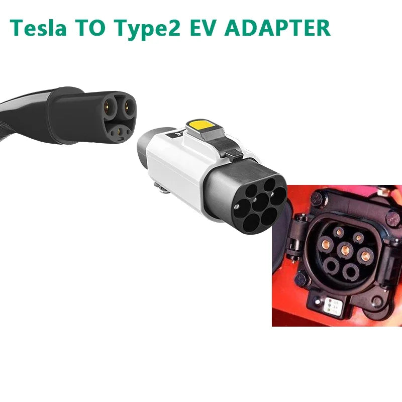 Adaptador EV 32A apto para adaptador Tesla a GBT conector de carga apto con todos los coches estándar GBT