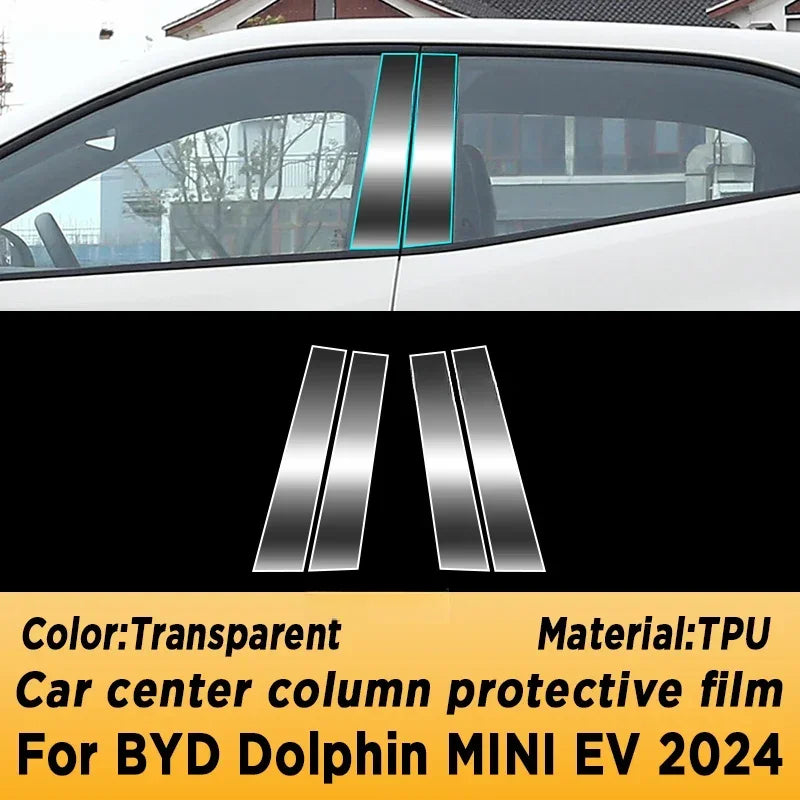 Pantalla de navegación de Panel de caja de cambios para BYD Dolphin MINI EV Seagull 2024, cubierta de película protectora de TPU Interior automotriz, antiarañazos