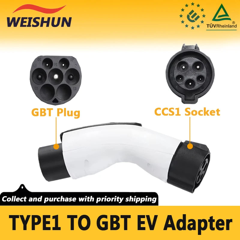 Adaptador de carga EV 32A 7KW tipo 1 a GBT J1772 a GBT para coche eléctrico BYD