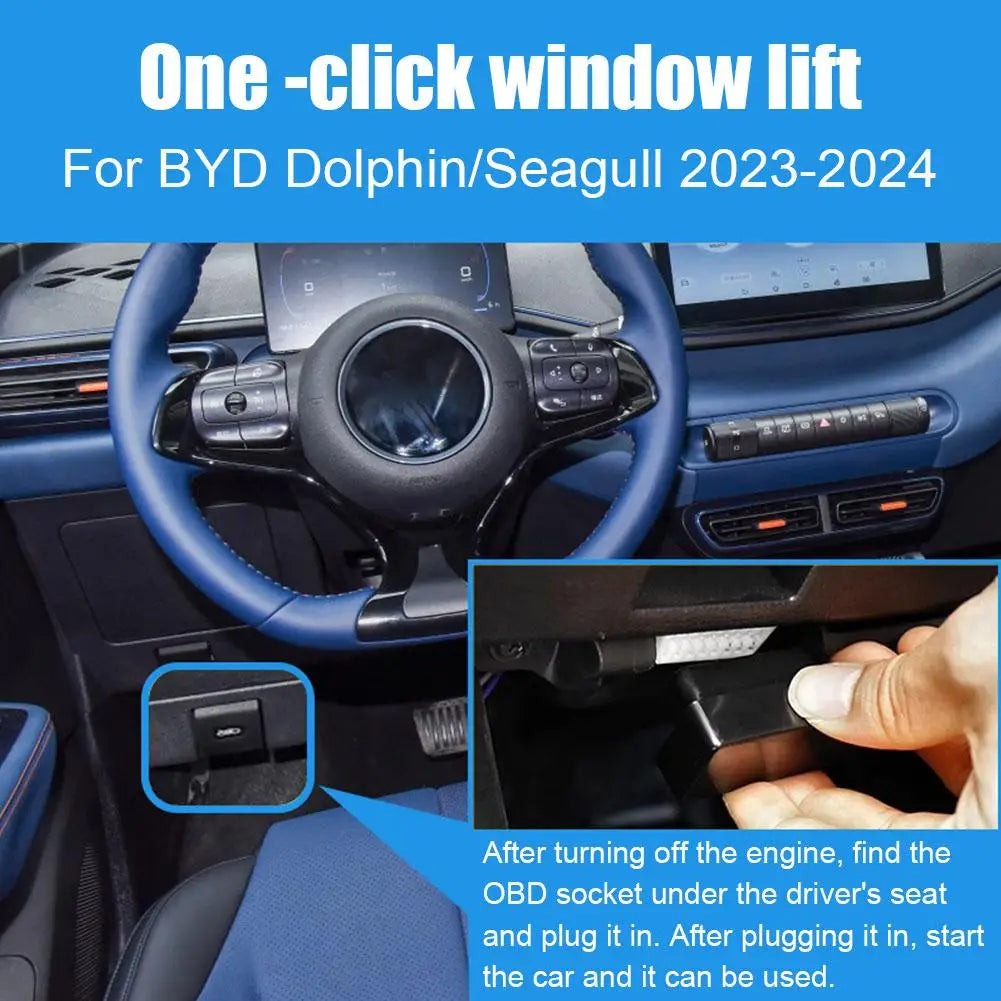 Módulo OBD de elevación de ventana automática para coche, módulo OBD para BYD Dolphin 2022 2023 Atto 2 Seagull Qin Song Plus DMI E2G7