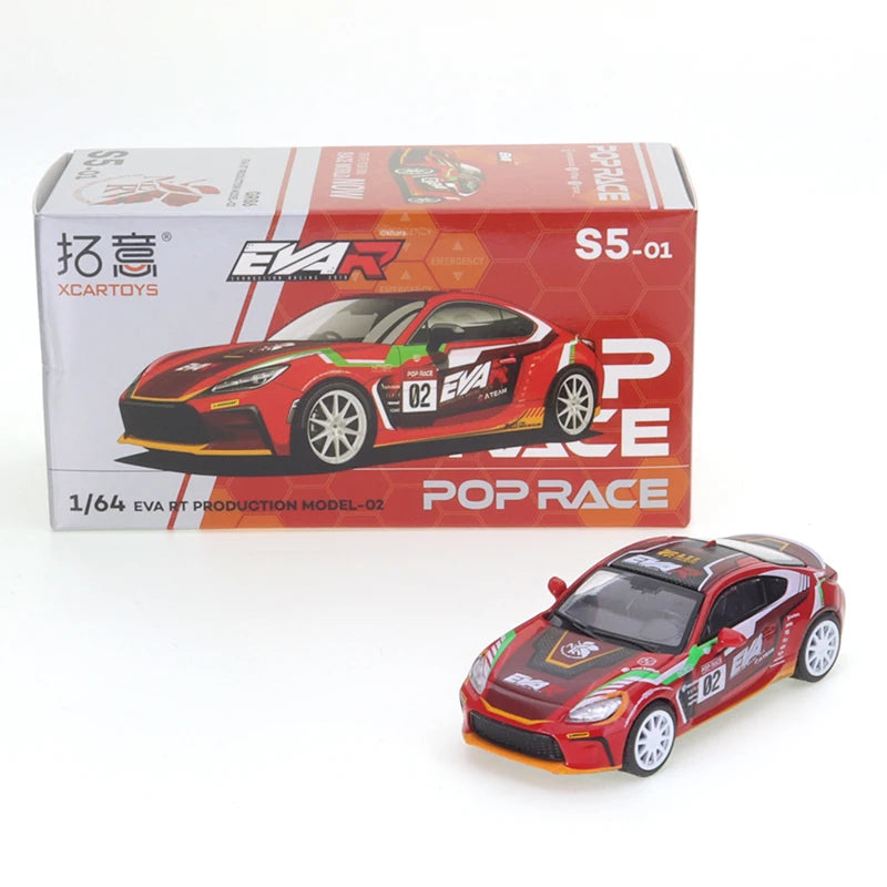 XCarToys-modelo de coche de aleación de fundición a presión para Toyota, GR86-EVA, Honda, Civic type-r (FL5), 1/64