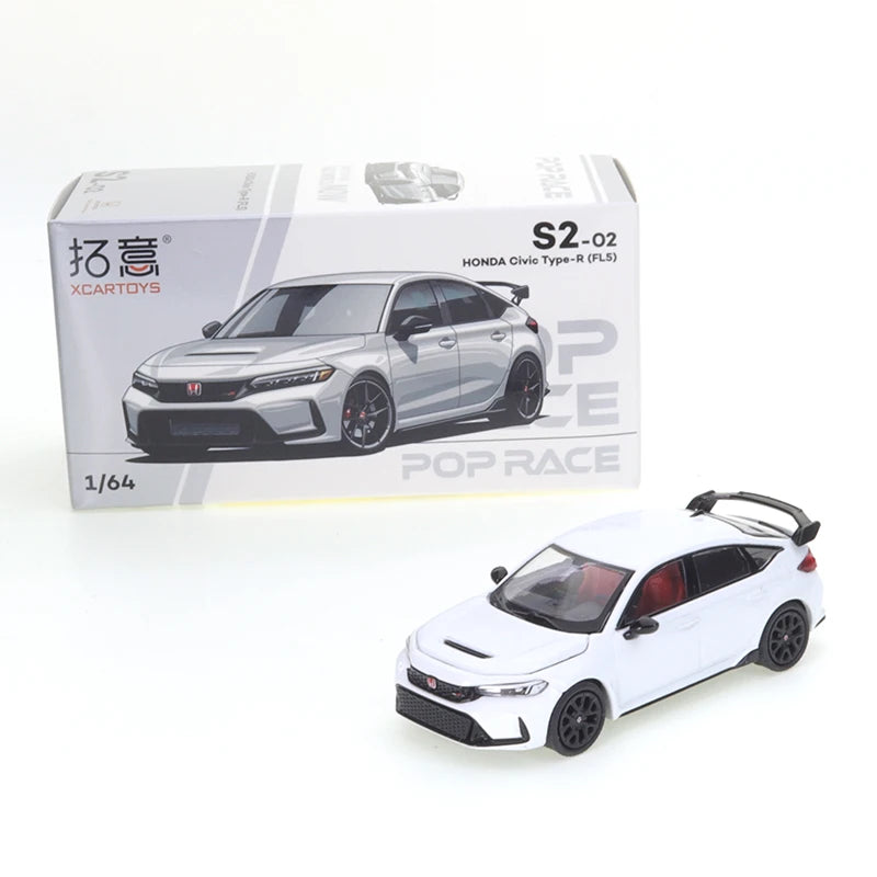 XCarToys-modelo de coche de aleación de fundición a presión para Toyota, GR86-EVA, Honda, Civic type-r (FL5), 1/64