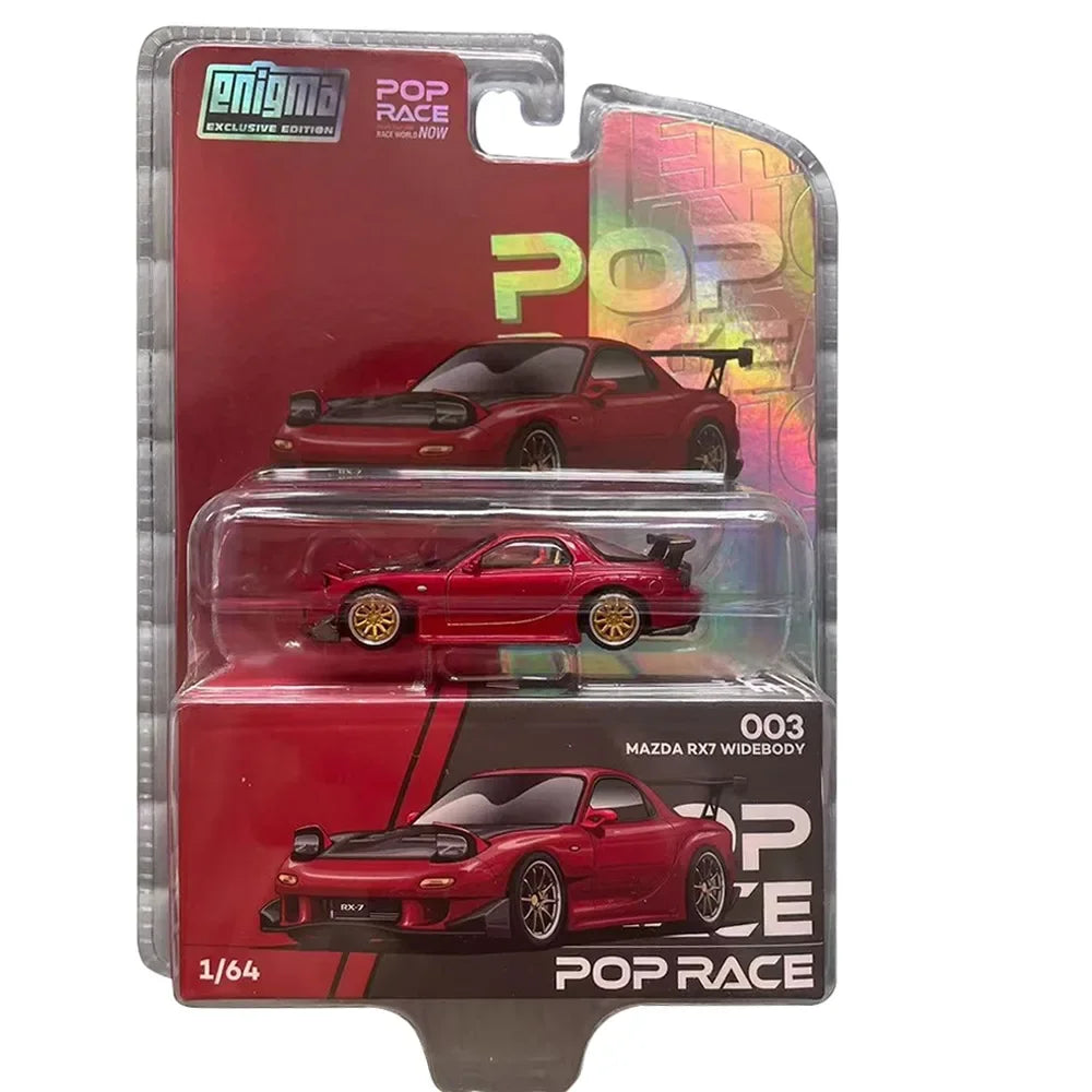 Mazda RX7 RE Amemiya cuerpo ancho POP RACE 1:64 miniaturas a escala verdadera aleación modelo fundido a presión colección de coches Xcartoys