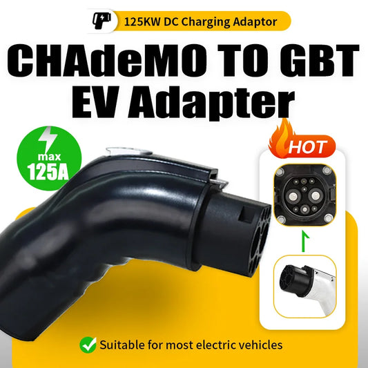 CHAdeMO a GB/T EV adaptador 125A 1000V DC para GBT adaptador de carga de vehículo eléctrico estación cargador convertidor accesorios de coche